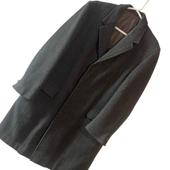 Vintage Burberrys Cusha Tweed Wool Trench Coat Rare England XX-Large - Picture 3 of 15